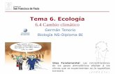 Tema 6. Ecologíadpbiologia.weebly.com/uploads/2/1/5/5/21553524/gtp... · atmósfera por respiración celular de los seres vivos y por combustión de biomasa y combustibles fósiles.