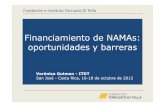 Financiamiento de NAMAs: oportunidades y barreras · Eficiencia energética BNB, Bancoldex, Findeter, Fira, Sociedad Hipotecaria Brasil, Colombia, ... internacional-nacional. Financiamiento