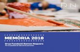 MEMÒRIA 2018 - Grup Fundació Ramon Noguera€¦ · Serveis a les persones Productes i serveis amb valor afegit Projectes destacats Col·laborar amb la Fundació Ramon Noguera 02
