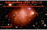 Astronomía (AST 0111-1)npadilla/Docencia/Entradas/2016/3/30_Astro__es… · del material Este “enfriamiento” produce un espectro termal, donde el peak está relacionado con la