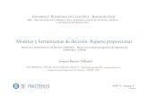 Joaquín Bautista Valhondo - PROTHIUS · 2016-02-25 · MHDʼ16 – Reparto: 0 J. Bautista Joaquín Bautista Valhondo Modelos y herramientas de decisión. Reparto proporcional UNIVERSITAT