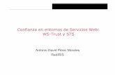 Confianza en entornos de Servicios Web: WS-Trust y STS · -Envía tokens al servicio web • Servicio Token Seguridad (STS) -Emite, valida, renueva o cancela tokens de seguridad •