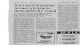 ...1995/11/01  · Y BEETHOVEN BARCELONA, (Redacción.) - El cantautor Toni Subirana presenta mañana y el viernes en L'Espai su último disco, dedicado íntegramen- te a la poesía