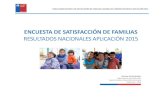 ENCUESTA SATISFACCIÓN FAMILIAS 2015 · resultados encuesta de satisfacciÓn de familias usuarias de jardines infantiles aplicaciÓn 2015. departamento de planificación. encuesta