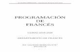 PROGRAMACIÓN DE FRANCÉSiesalonsoberruguete.centros.educa.jcyl.es/sitio/upload/Departamento… · La materia de francés se impartirá a lo largo del presente curso 2019-2020 por
