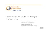 Liberalização do Aborto em Portugal, 3 anos did epois AB 2010.pdf · ‐200% ‐160% ‐120% ‐80% ‐40% 0% 40% → Madeira é aquela que registou a maior taxa de crescimento