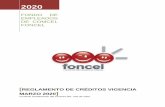 Reglamento de CréditoS VIGENCIA MARZO 2020€¦ · Contiene actualización del Acuerdo 001, 002 de 2020 . Reglamento de Créditos VIGENCIA MARZO 2020 2 CONTENIDO ... éste reconocerá