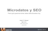Microdatos y SEO - Universidad de Chilebibliotecas.uchile.cl/congreso/2016/presentaciones/...Microdata-y-SE… · @jccamus / 1 de 33 Microdatos y SEO Juan C. Camus @jccamus Junio