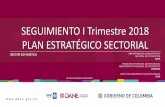 SEGUIMIENTO I Trimestre 2018 PLAN ESTRATÉGICO SECTORIAL · formulación y seguimiento de acciones de mejoramiento, actualización de los documentos del SGI especialmente en los procesos