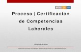 Proceso | Certificación de Competencias Laborales...ETAPAS DEL PROCESO DE CERTIFICACION Difusión Convocatoria inicial para impulsar el proceso. Asesoramiento Evaluación Validación
