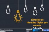El Modelo de Identidad Digital que necesita...Identidad Digital que necesita. Colombia. Anthony H. Molina Gamboa. Junio 2019. Importancia. Implica que la persona puede ser. reconocida