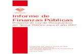 Informe de Finanzas Públicas - DIPRES InstitucionalINFORME DE FINANZAS PÚBLICAS Valparaíso, octubre de 2006 En 2002, con motivo de la discusión del Proyecto de Ley de Presupuestos
