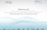 Tabla de contenido - CONRICyTserviinfo.conricyt.mx/manual.pdf · Tabla de contenido 1. ... El Consorcio Nacional de Recursos de Información Científica y Tecnológica (CONRICYT)