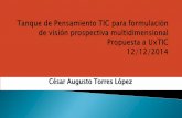 César Augusto Torres López · política pública, el diseño de planes de negocio en el sector TIC y sectores con uso intensivo de las TIC. Finalmente, dichos objetivos y procesos