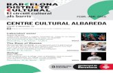 CENTRE CULTURAL ALBAREDA - Barcelona · Espai accessible per a persones amb mobilitat reduïda Carrer d’Albareda, 22 Laboratori sonor Aupa Quartet Jugar a fer música. I, jugant,