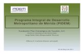 Programa Integral de Desarrollo Metropolitano de Mérida ... · 25 ‐ 29 años 30 ‐ 34 años 35 ‐ 39 años 40 ‐ 44 años 45 ‐ 49 años 50 ‐ 54 años ... • Incremento