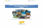 INSTITUT DE RECERCA DE LA BIODIVERSITAT IRBio › irbio › downloads › 2015-memoria-activitats-i... · 2019-06-04 · Jornada: La conservació de grans carnívors al segle XXI.