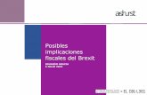 Posibles implicaciones fiscales del Brexit · Reino Unido de la UE 23/06/2016 13/07/2016 29/03/2017 08/06/2017 14/11/2018 Posibles implicaciones fiscales del Brexit SECUENCIA DE ACONTECIMIENTOS