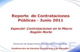 Reporte de Contrataciones Públicas - Junio 2011 › userfiles › archivos › Reporte Junio_2011_vs3PUB… · 32,439.52 millones, de los cuales S/. 27,962.06 millones corresponden
