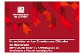 Novedades en las Enseñanzas Oficiales de Doctorado › escuela_master_doctorado › CursoHB.pdf · 2017-10-17 · 25 | Universidad de La Rioja | 17/10/17 Novedades en las Enseñanzas