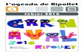 febrer 2016 - Ripolletupload.ripollet.cat/FILES/PDF/ripollet-com-agenda-febrer-0216.pdf · agenda febrer’16 5 10 Dimecres cafè literari n 15.30 h. centre cultural Tertúlia sobre