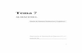 Tema 7 - WordPress.com · 1 Tema 7 ALMACENES. Diseño de Sistemas Productivos y Logísticos Departamento de Organización de Empresas, E.F. y C. Curso 03 / 04