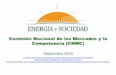 Comisión Nacional de los Mercados y la Competencia (CNMC) · Ley 3/2013, de 4 de junio, de creación de la Comisión Nacional de los Mercados y la Competencia Boletín de Energía