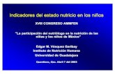 Indicadores del estado nutricio en los niñosrespyn2.uanl.mx/especiales/ee-5-2003/conferencias/01.pdf · 2004-01-30 · Indicadores del estado nutricio en los niños. Limitación