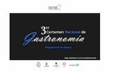 Gastronomía y recetas de cocina| Gastronomía & Cía - … · 2016-08-12 · 3er Certamen Nacional de Gastronomía !!!!! 7 Para el servicio de mesa, los cocineros y reposteros dispondrán