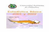 Estadística Básica 2001 y 2002webutils.uach.mx/planeacion/docs/est_personal_2002.pdfAgropecuarias Zootecnia 87 85 85 87 2.4 Ciencias Agrícolas y Forestales 80 86 86 86 0.0 Ciencias
