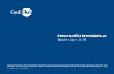 Presentación Inversionistas - Crediclub · 2020-03-10 · Crediclub 1 Presentación Inversionistas Noviembre, 2019 ste documento solo puede ser usado por potenciales inversionistas.
