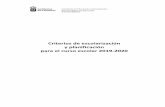 Criterios de escolarizacion 2019-2020 · Ciclo Formativo de Formación Profesional Básico en Tapicería y Cortinaje 15 FPB ... Madera, Mueble y Corcho 20 ... específica Presencial