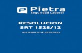 RESOLUCION SRT 1528/12 - Grupo Pietra S… · RESOLUCION S.R.T. N°: 1528/12 BUENOS AIRES, 07 DE NOVIEMBRE DE 2012 . VISTO el Expediente Nº 81.546/12 del Registro de esta SUPERINTENDENCIA