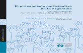 El presupuesto participativo en la Argentina › wp-content › uploads › ... · Presupuesto Participativo (enmapp) y en un conjunto vastísimo de iniciativas para el desarrollo,