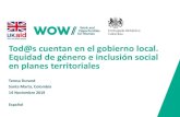 Tod@s cuentan en el gobierno local. Igualdad de género e ......9 | WOW Helpdesk Query 34 Colombia Government Women’s Economic Empowerment Presentation Sexo biológico, corporal,