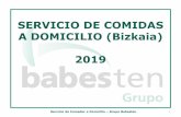 SERVICIO DE COMIDAS A DOMICILIO (Bizkaia) 2019 · 2019-06-24 · elecciÓn del menÚ, control nutricional, selecciÓn dieta especial, preferencias,… realizaciÓn del pedido semanal,