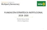 Partido Alianza Verde Informe Diagnóstico · PLANEACIÓN ESTRATÉGICA INSTITUCIONAL 2018- 2020 Partido Alianza Verde Informe Diagnóstico 1