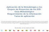 Aplicación de la Metodología a los Grupos de Proyectos de ... · Aplicación de la Metodología a los Grupos de Proyectos de los EID: Guía Metodológico Requerimiento de la información
