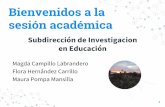 Bienvenidos a la - CODEIC€¦ · Bienvenidos a la sesión académica Subdirección de Investigacion en ducación Magda Campillo Labrandero lora ernández arrillo Maura Pompa Mansilla