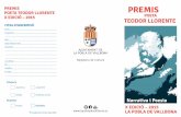 Narrativa i PoesiaPOETA TEODOR LLORENTE L’Ajuntament de la Pobla de Vallbona convoca la X Edició dels Premis Poeta Teodor Llorente 2015 amb les modalitats de Narrativa, Poesia i