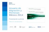 Anuario de Migración y Remesas México 2014obela.org/system/files/anuario_prensa_0.pdf · Fenómeno de la migración en México. Migrantes internacionales por sexo según región
