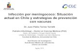 Infección por meningococo: Situación actual en Chile y ... · B C W-135 Y A X Introducción de la vacuna conjugada3000 serogroupo C Años 93% de reducción enfermedad serogrupo