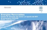 Sin título de diapositiva - COPADE® - Consejo de ... · GERENCIA DE PROYECTOS ESPECIALES INTI . PANORAMA MUNDIAL FUENTE: Renewables 2014 global status Report – REN21 Participación