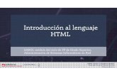 Introducción al lenguaje HTMLjorgesanchez.net/.../pdf/html-introduccion-caracter...Introducción al lenguaje HTML LMSGI, módulo del ciclo de FP de Grado Superior, ... •Una página