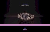Oyster Perpetual datejust ii - Rolex · 2020-05-02 · El Datejust II perpetúa las tradiciones y códigos del Oyster Perpetual Datejust, gran clásico del reloj contemporáneo creado