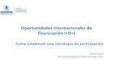 Oportunidades internacionales de financiación I+D+i · investigación y empresas para la contratación y formación de jóvenes ... 30/09/2013 Oportunidades internacionales de financiación