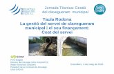 Taula Rodona La gestió del servei de clavegueram municipal ... › wp-content › uploads › 2016 › ... · Facturació cicle urbà de l’aigua (€/habitant) a nivell nacional
