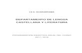 DEPARTAMENTO DE LENGUA CASTELLANA Y LITERATURA › images › 2018 › document... · IES GUADARRAMA.Departamento de Lengua castellana y Literatura. Programación Didáctica para