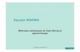 Equipe MSDMA - Cédriccedric.cnam.fr/~saporta/MSDMAnov2011.pdf · Thèse de Mory Ouattara (Direction : Fouad Badran & N.Niang, bourse ADEME avec l’observatoire de la Qualité de