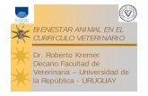 BIENESTAR ANIMAL EN EL CURRÍCULO VETERINARIO · Médicos Veterinarios en el Ejercicio Profesional y en el bienestar de los animales. Contenidos relacionados: etología, derechos